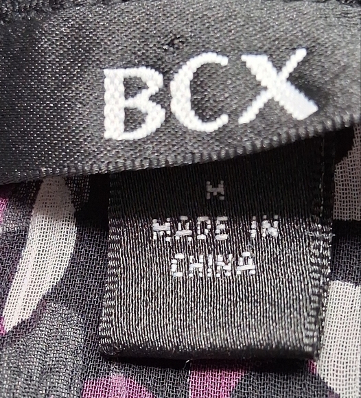 BCX Black & Purple Empire Waist Top. Size M - Picture 13 of 13